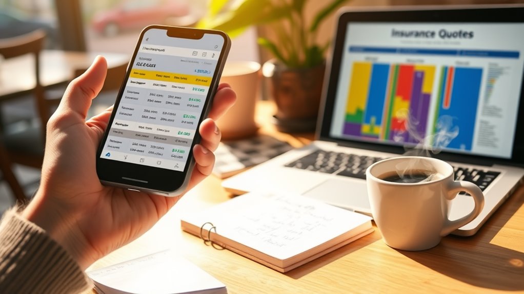 comparing prices for quotes